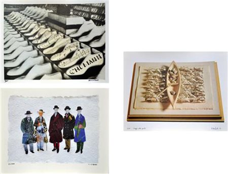 CIMINO MANFREDI ANDOLCETTI, Cartella con tre fotografie a colori, cm. 21,5x28...