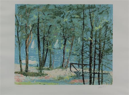 Adriano Spilimbergo, Senza titolo, litografia su carta, cm. 47x62, es....