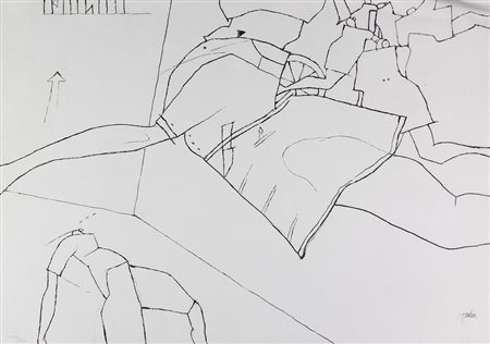 Emilio Tadini, Senza titolo, serigrafia su carta, cm. 50x70, es. XIX/XL,...