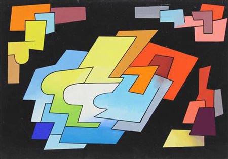 Cesare Vagarini, Senza titolo, tempera su cartoncino, cm. 35x50, opera non...