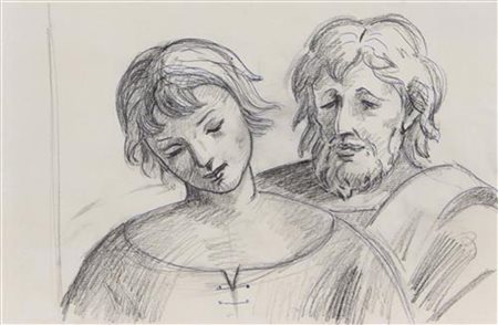 Cesare Vagarini, Senza titolo, matita e biro su carta, cm. 25x38, opera non...