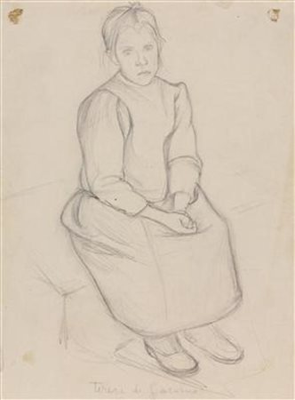 Cesare Vagarini, Teresa di Giacomo, matita su carta, cm. 31x23, opera non...