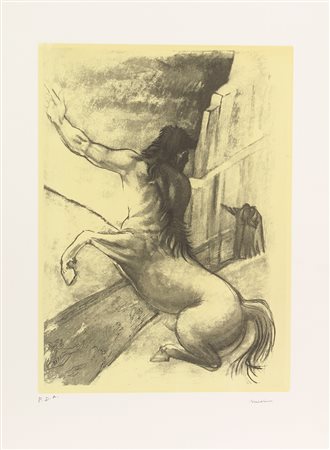 Francesco Messina, Senza titolo, incisione su carta, cm. 70x50 (lastra cm....