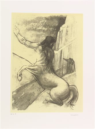 Francesco Messina, Senza titolo, incisione su carta, cm. 70x50 (lastra cm....