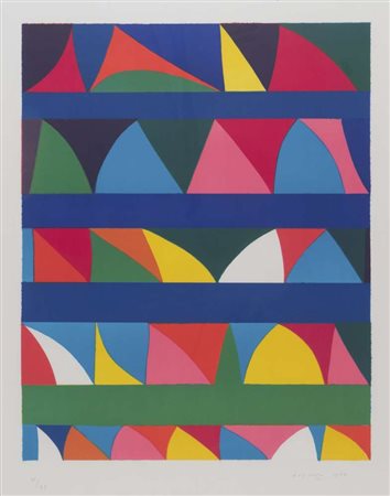 PIERO DORAZIO (Roma 1927 - Perugia 2005) Composizione, 1974 Litografia a...