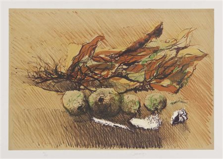 GIANCARLO CAZZANIGA (Monza 1930 - Milano 2013) Melograni, 1977 Litografia a...