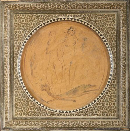 ARTISTA ITALIANO DEL NOVECENTO Figure femminili con animale fantastico...