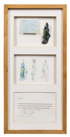 CHRISTIAN TOBAS (Roma 1944) Suvy, 1997 Assemblage su carta, cm. 52,5 x 25,5...