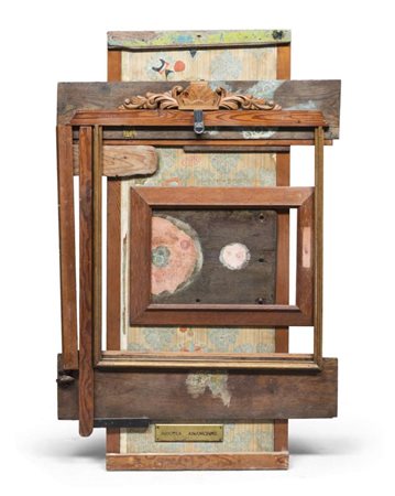 VASSILY SKILAKOS (Grecia 1933-2000) Composizione, anni '70 Legno, carta biro...