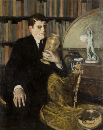 GUGLIELMO JANNI (Roma 1892 - 1968) Ritratto dell'Avvocato Mario Tancredi,...