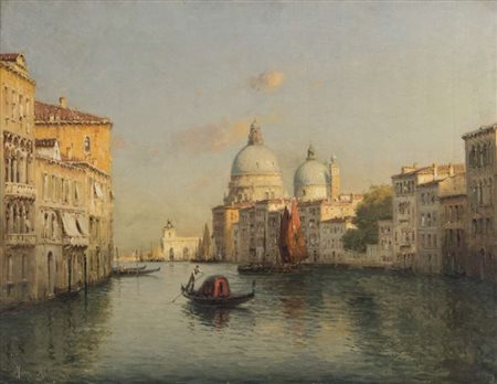 ANTOINE BOUVARD (MARC ALDINE) (Francia 1870 - 1956) Venezia, anni '40 Olio su...