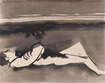 GINO DE DOMINICIS (Ancona 1947 - Roma 1998) Senza titolo, 1966 China su...