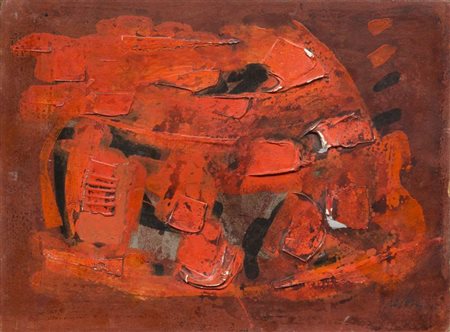 ENRICO DE TOMI (Venezia 1912 - Roma 1983) Senza titolo Tecnica mista su...