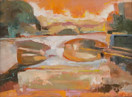 UGO ATTARDI (Sori di Genova 1923 - Roma 2006) Senza titolo, 2004 Olio su...