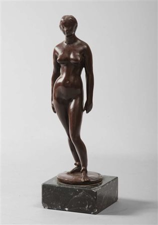 FRANCESCO MESSINA (Linguaglossa 1900 - Milano 1995) Nudo di donna Bronzo, ex....