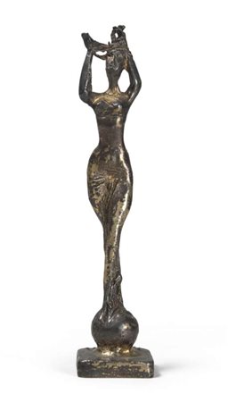 IORIO VIVARELLI (Fognano 1922-2008) Figura, fine anni '70 Scultura in argento...