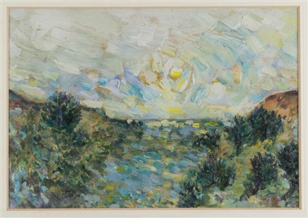 VINCENZO CIARDO (Gagliano del Capo 1894 - 1970) Luce mediterranea, 1950 Olio...
