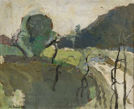 MARIO ZANINI (San Paolo 1907-1971) Paesaggio, 1965 Tecnica mista su...