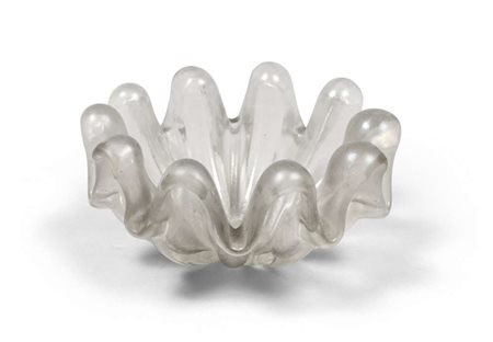 ERCOLE BAROVIER (Murano 1889 - Venezia 1974) Centrotavola a conchiglia, anni...