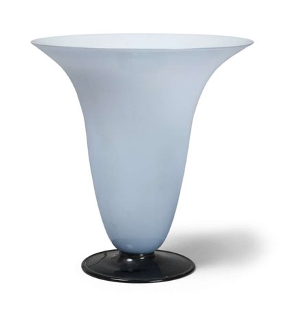 LAMPADA DA TAVOLO in pasta di vetro bianco e nero a forma di campanula Misure...