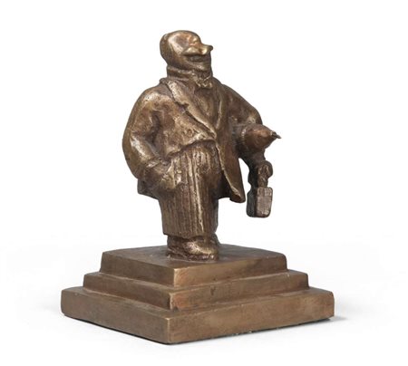 FRANZ BORGHESE (Roma 1941 - 2005) Medico di famiglia, 1997 Bronzo, ex. nd....