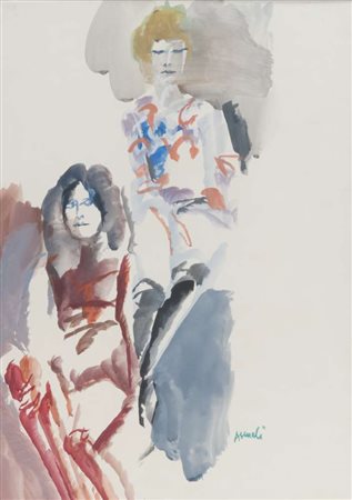 MARCELLO AVENALI (Roma 1912 - 1981) Figure femminili Acquerello su carta...
