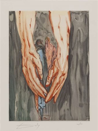 SALVADOR DALÌ (Figueres 1904 - 1989) La Divine Comédie, 1960 ca. Litografia a...