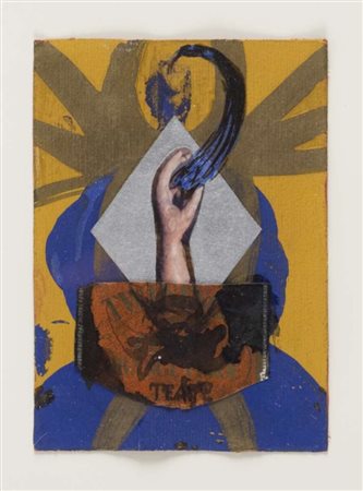 BRUNO CECCOBELLI (Todi, 1952) Senza titolo Tecnica mista e collage su...