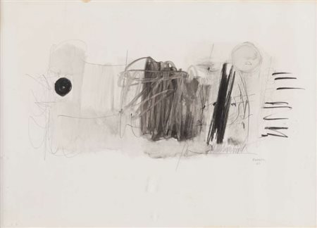 REMO REMOTTI (Roma 1924 - 2015) Senza titolo, 1961 Tecnica mista su carta,...