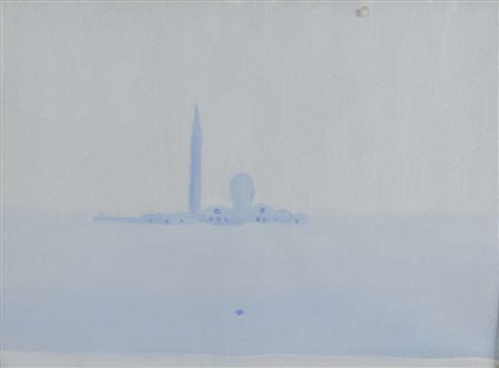 VIRGILIO GUIDI (Roma 1891 - Venezia 1984) San Giorgio Olio su tela, cm. 18 x...