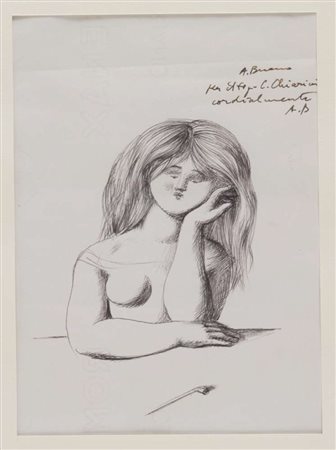 ANTONIO BUENO (Berlino 1918 - Firenze 1984) Ritratto di donna China su carta,...