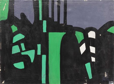 ENRICO DE TOMI (Venezia 1912 - Roma 1983) Senza titolo Olio su tela, cm. 60 x...