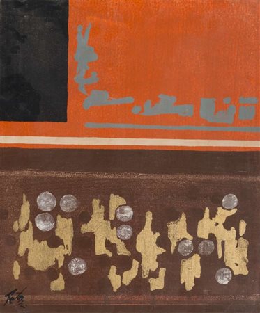 ENRICO DE TOMI (Venezia 1912 - Roma 1983) Senza titolo Olio su tela, cm. 60 x...