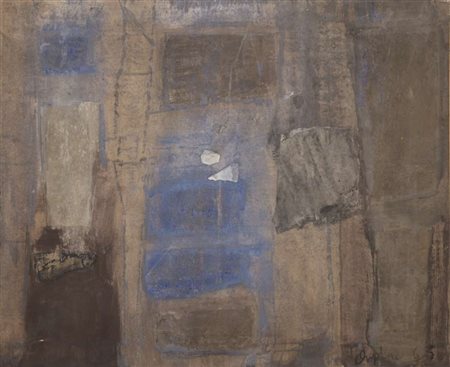 PITTORE ITALIANO DEL NOVECENTO Senza titolo, 1963 Tecnica mista su carta...