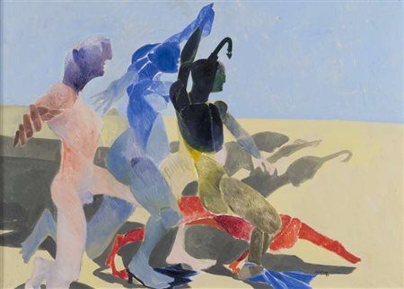 ENNIO CALABRIA (Tripoli 1937) Senza titolo, 1970 Olio su tela, cm. 50 x 70...