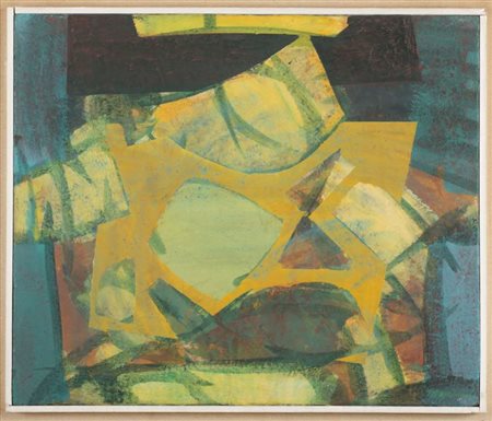 DOMENICO MANFREDI (Milano 1916 - 2006) Forme lievi Olio su tela, cm. 50 x 60...