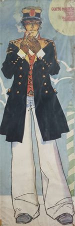 HUGO PRATT (Rimini 1927 - Losanna 1995) Corto Maltese, 1973 Manifesto a...