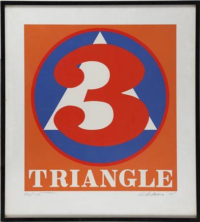 INDIANA ROBERT (n. 1928) Polygon #3. Triangle. 1975. Serigrafia. Cm 55,00 x...
