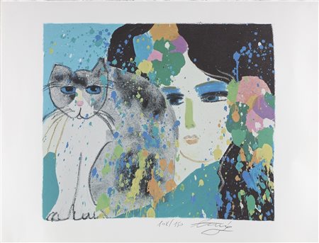 TING WALASSE (1929 - 2010) Do you like my black cat?. Acquaforte. Cm 76,00 x...
