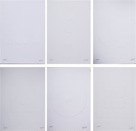 SIMETI TURI (n. 1929) Volume contenente n. 6 grafiche. Colori e segni...