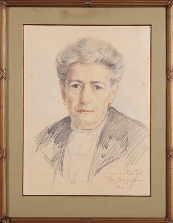 GEORGIEV BORIS (1888 - 1962) Ritratto di Laura Testa. 1920. Tecnica mista su...