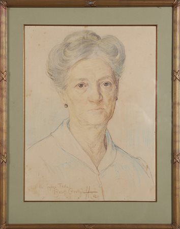 GEORGIEV BORIS (1888 - 1962) Ritratto di Clara Testa. 1920. Tecnica mista su...