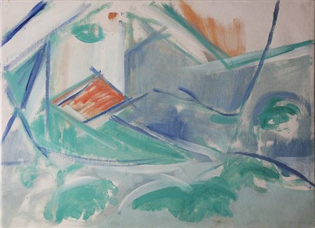 PIZZINATO ARMANDO (1910 - 2004) Senza titolo. Olio su tela. Cm 70,00 x 50,00....