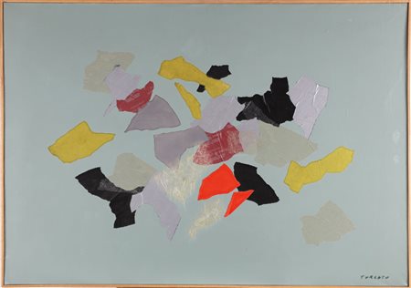 TURCATO GIULIO (1912 - 1995) Senza titolo. . Tecnica mista su tela. Cm 100,00...