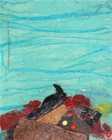 CRIPPA ROBERTO GAETANO (1921 - 1972) Dolmen. Tecnica mista su tavola. Cm...