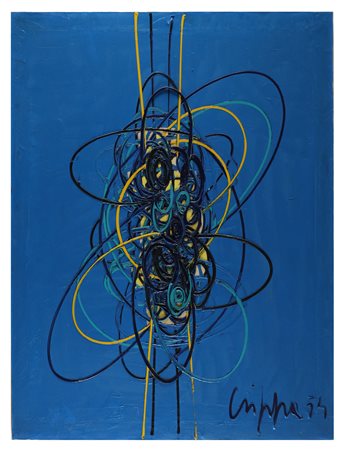 CRIPPA ROBERTO GAETANO (1921 - 1972) Spirale. 1954. Olio su tela. Cm 70,00 x...