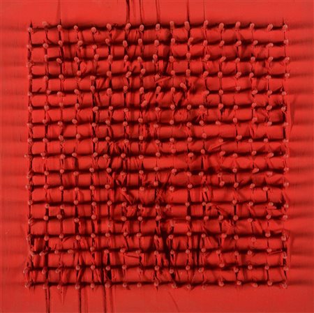 AUBERTIN BERNARD (1934 - 2015) Tableaux clous. . 1971. Chiodi su tavola. Cm...