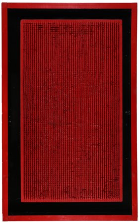 AUBERTIN BERNARD (1934 - 2015) Tableau Clous. . 1970. Chiodi su tavola. Cm...