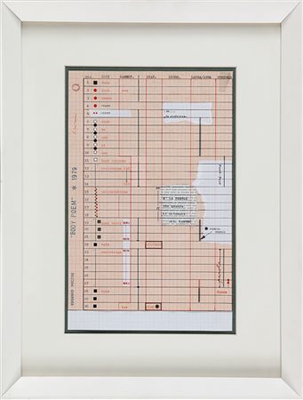 MICCINI EUGENIO (1925 - 2007) Body Poem. . 1979. Tecnica mista e collage su...