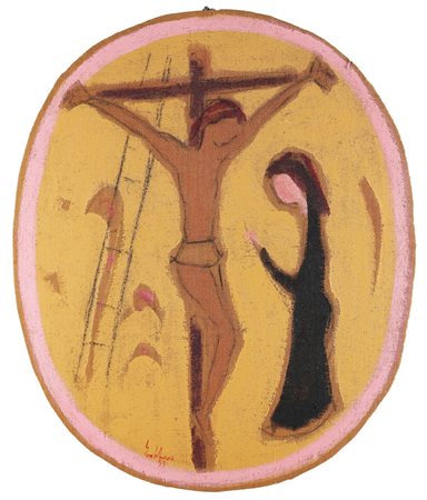 EMBLEMA SALVATORE (1929 - 2006) Senza titolo. . 1959. Tecnica mista su tela...
